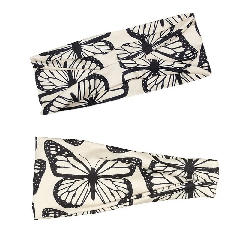 

New Fashion Women Girls Summer Wash Hair Bands Print Headbands Vintage Cross Turban Bandage Bandanas HairBands Hair Accessories