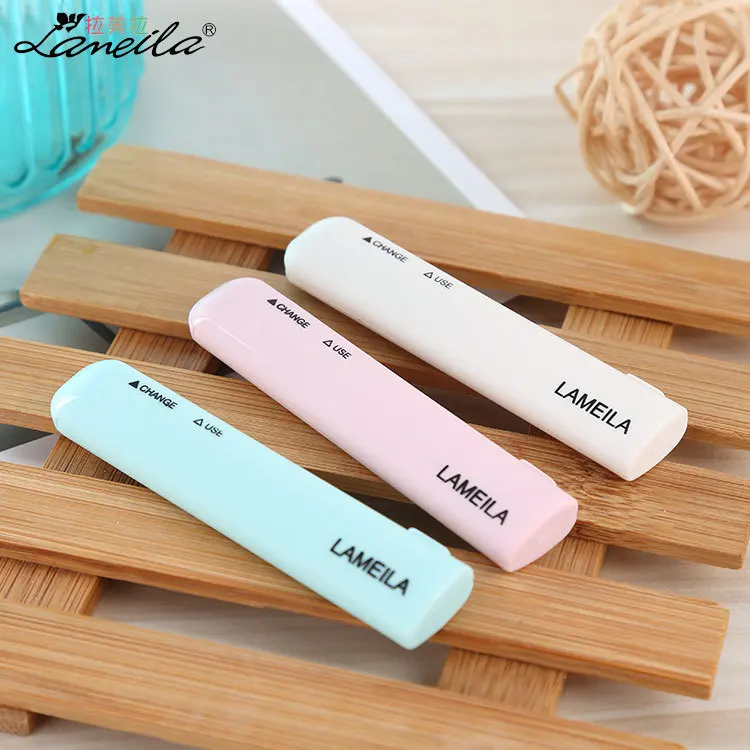 Portable Type Retractable Stainless Steel ti mei dao Eyebrow Knife Attached Replacement Cutter Head A0880 face razor for women |