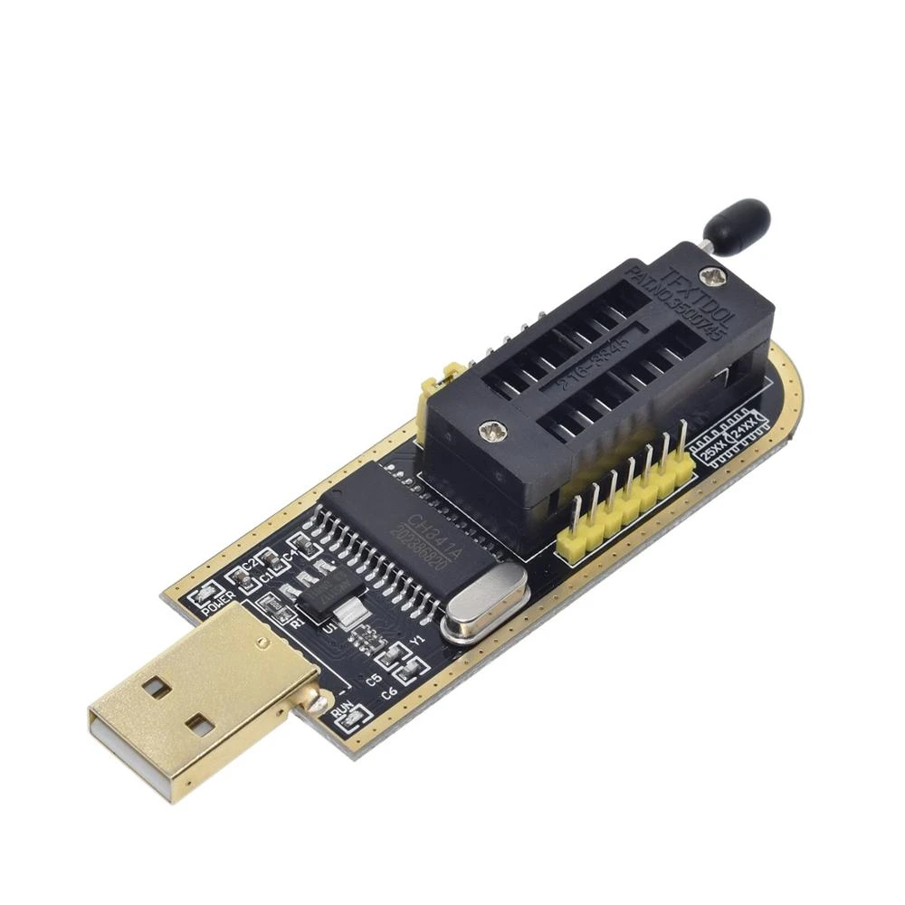 USB-программатор с программным обеспечением и драйвером CH341A CH341Series EEPROM Flash BIOS -