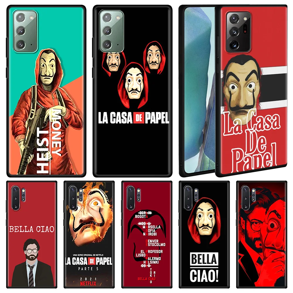 

Tpu Cover for Samsung Galaxy Note 20 Ultra 10 Plus 10Lite 9 8 M31 M31s M51 M30s Shockproof Soft Case La casa de papel