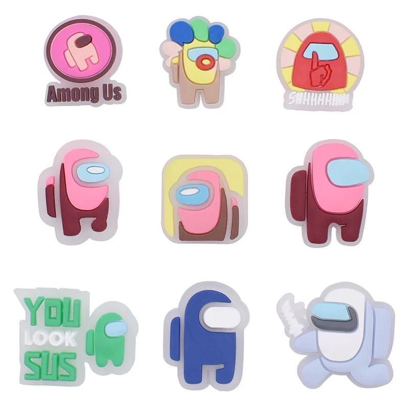 

5Pcs PVC Soft Rubber Shoe Buckle Glow in The Dark Cartoon Detachable DIY Garden Noctilucence Charms Kids Accessories Decoration