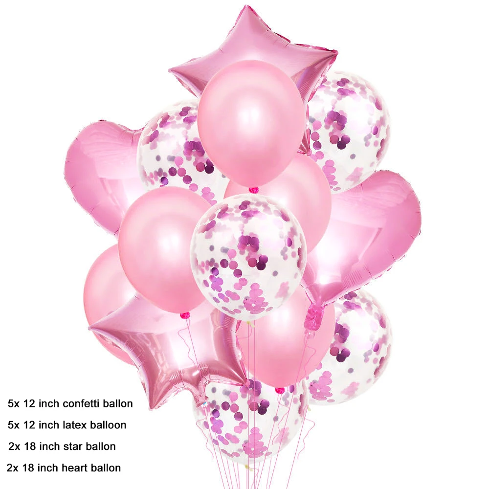 14 шт. латексные воздушные шары в форме сердца с золотыми и серебряными звездами