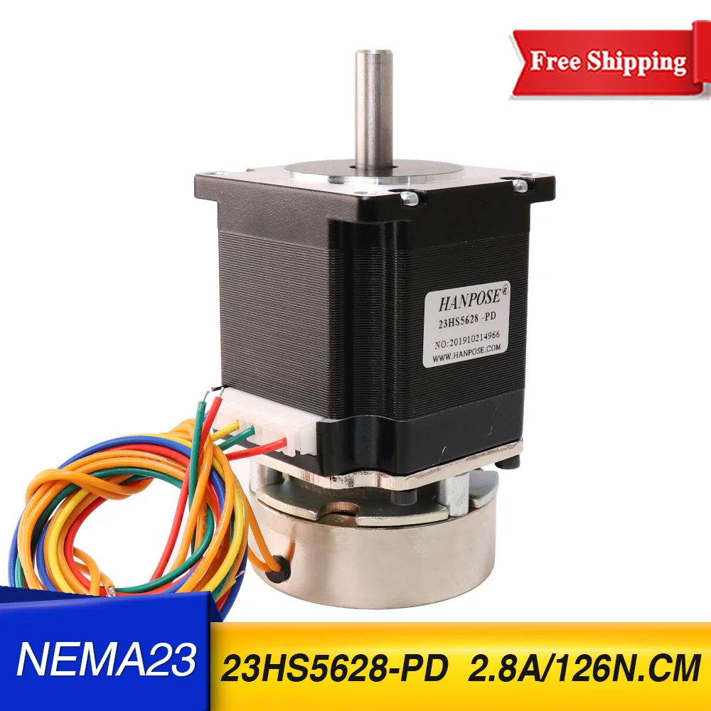 

23HS5628-PD with brake stepper motor integrated power off brake holding brake motor 2.8A 126N.CM high torque product promotion
