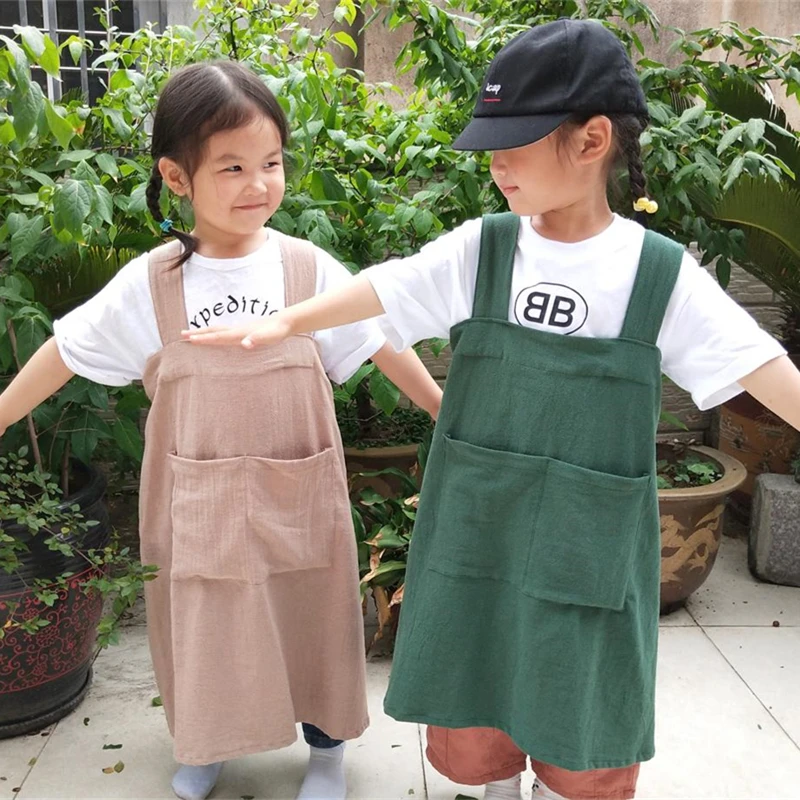 Фартук корейский для детей и родителей полноразмерная хлопковая одежда
