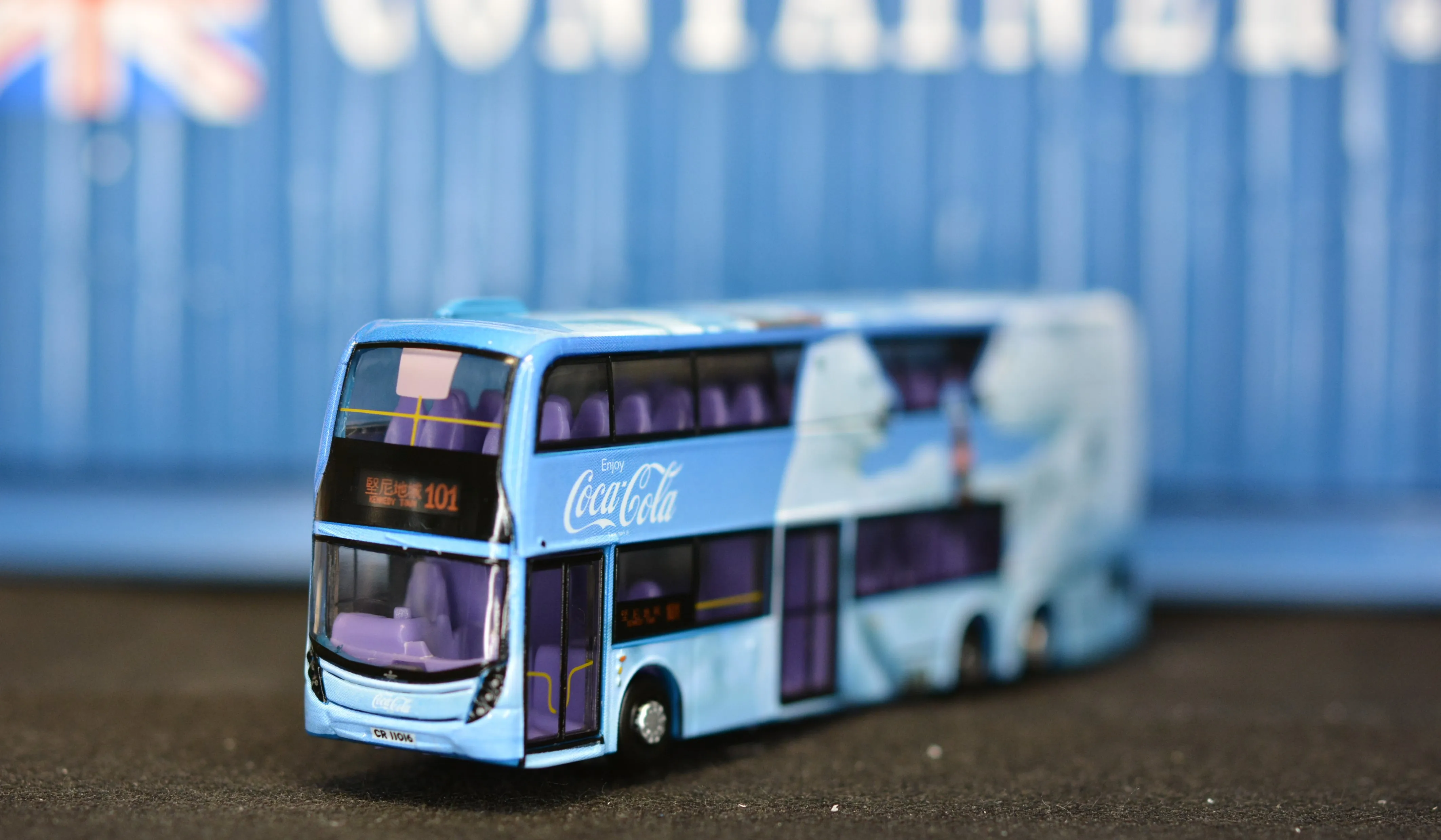 

Tiny 1/110 Coke Bus Die Cast Model Car Collection Limited