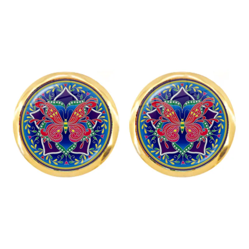 Классическая мандала цветок бабочка буддистский символ ом кулон с мотивами дзен