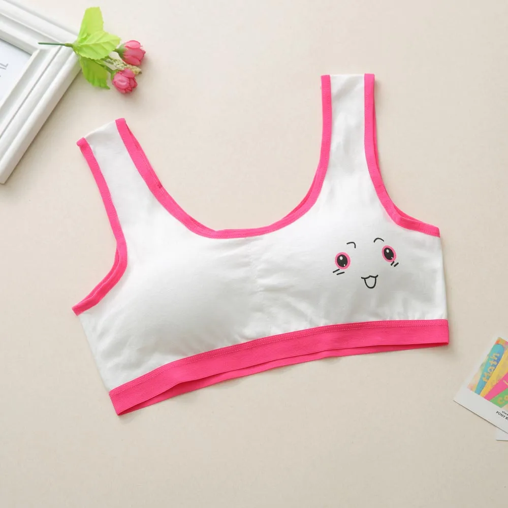 

Summer Thin Girl Training Bra For Girls Printing Underwear Children Underclothes Sport Undies Children Topic For Teenagers Vest