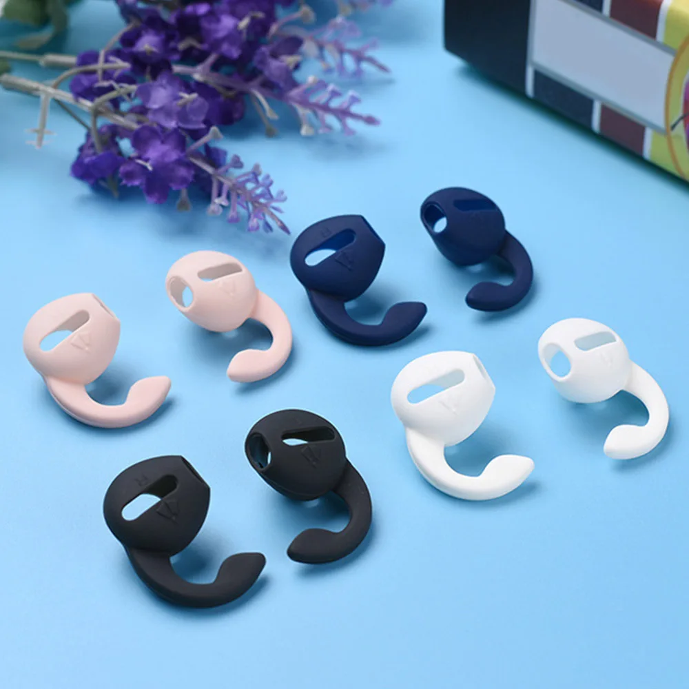 1 пара Нескользящие силиконовые наушники вкладыши с крючком|Аксессуары для