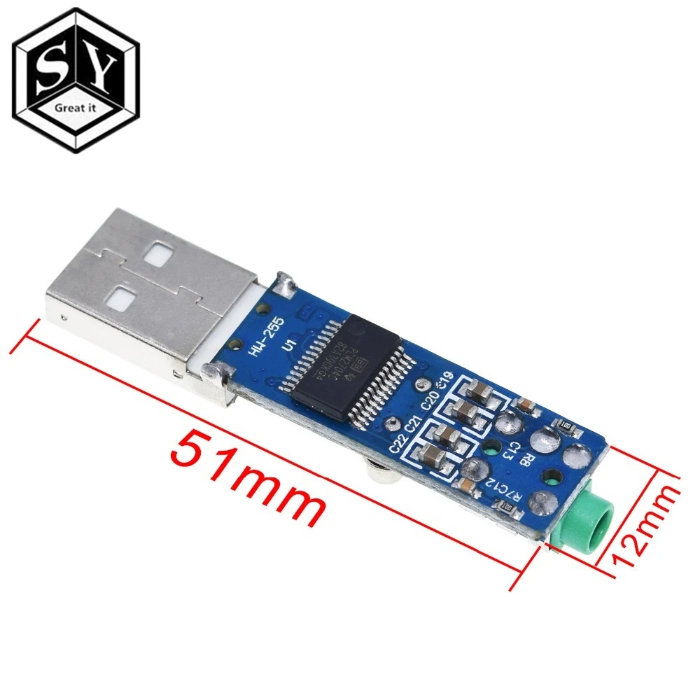 Звуковая карта GREAT IT 5V Mini PCM2704 USB DAC HIFI Power Decoder Board модуль для Arduino Raspberry Pi 16 бит |