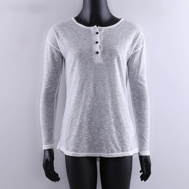 Новинка Весна Осень Женские рубашки одежда тонкий длинный рукав рубашка хлопок v
