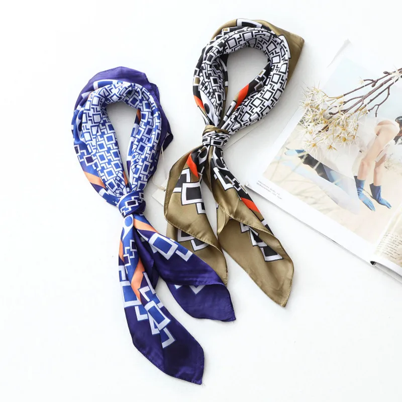 Silk Scarf Satin Bandana Women Fashion Luxury Hair Neck Scarves Designer Square 70cm Small Bohemian Paisley Ladies Head Kerchief |