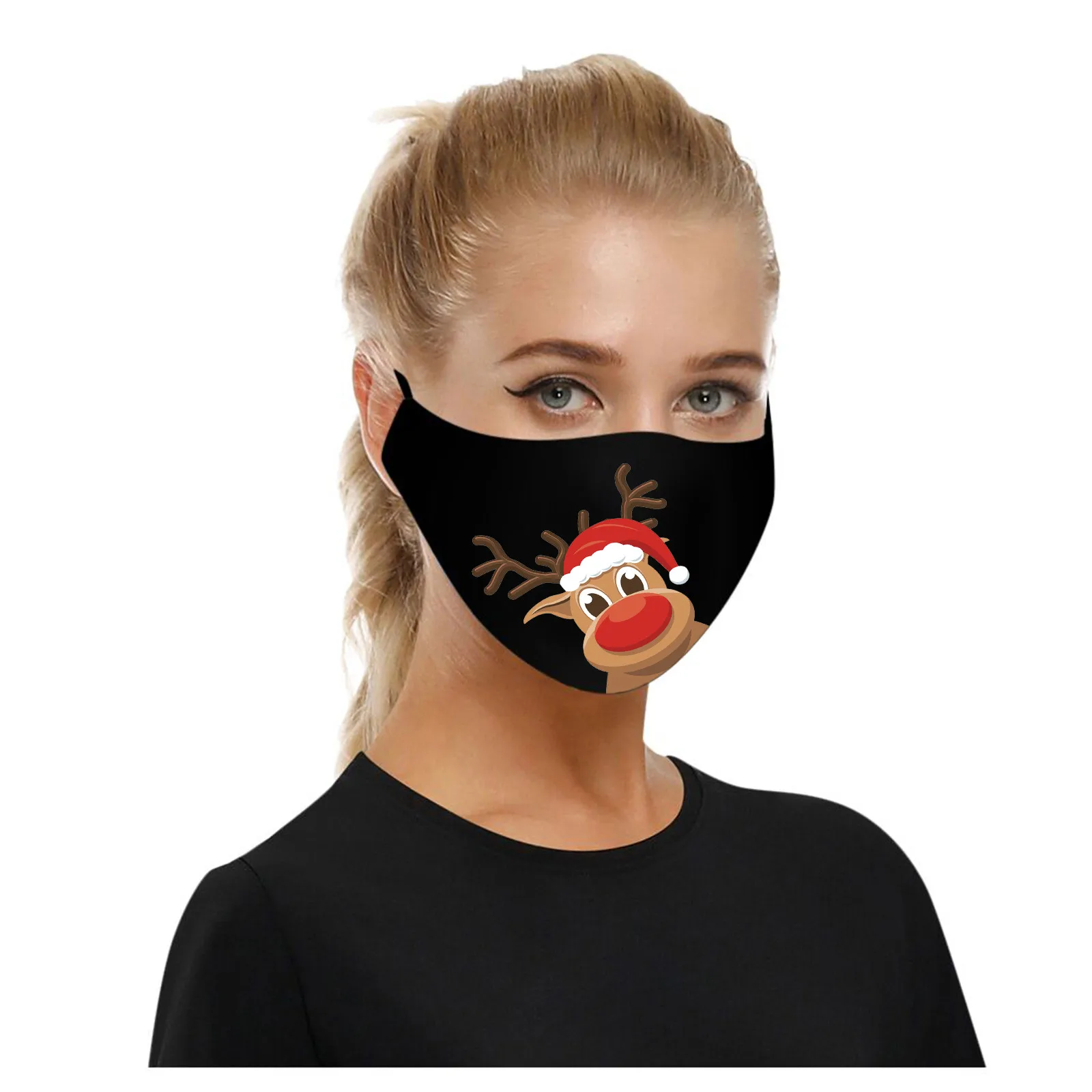 1PC Adult Christmas Elk Printable Washable Reusable Dust Mask Mouth mask Protective Cartoon Cotton Mascarillas Balaclava #K | Автомобили и