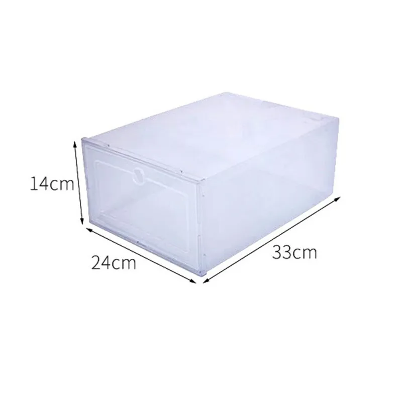 

3/6Pcs/set Transparent Shoes Storage Box Thickened Stackable Shoe Organizer Plastic Drawer Shoebox Rack Flip Clear Shoe Cabinet