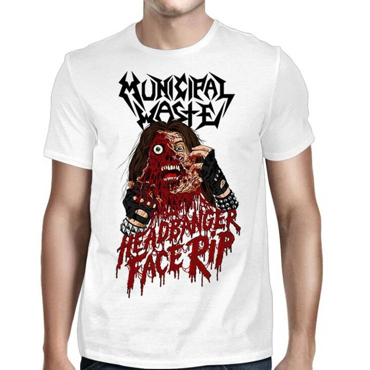 Оригинальная белая футболка с изображением лица муниципальных отходов новинка