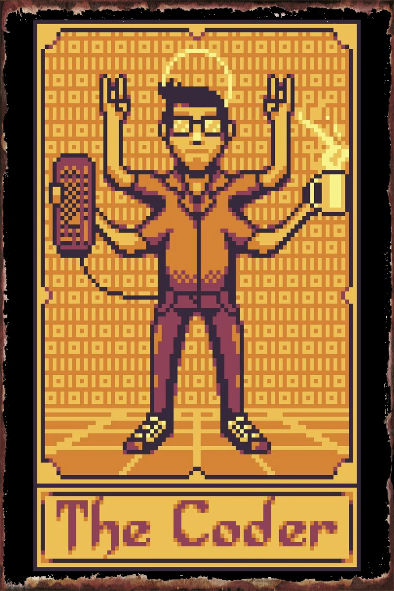 

Пиксельная Оловянная табличка-кодер для Таро, жестяные таблички, Настенный декор, украшение для комнаты, Ретро винтажный металлический зна...