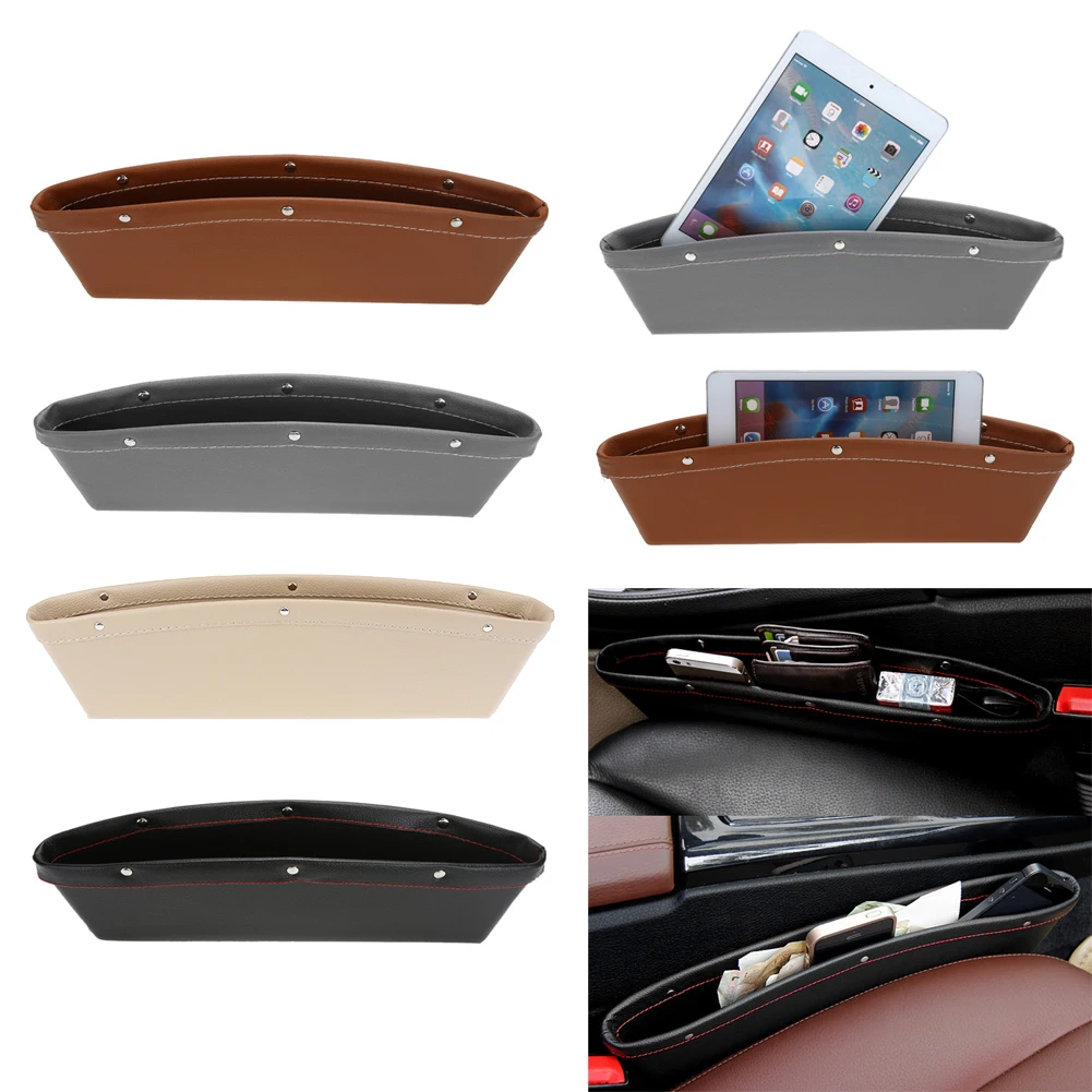 

Seat Gap PU Case Storage Bag Car Organizer Artificial Leather Car Seats Gap Bag Car Accessories Storage Bag Accessories