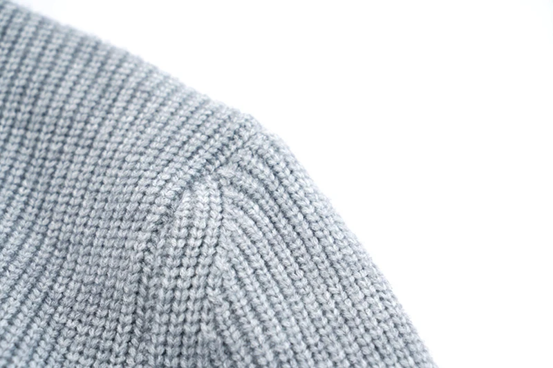 

Thick Gray Zipper Knitting Turtleneck Sweater Loose Fit Long Sleeve Women New Fashion Tide Autumn Winter 2021 1DD3639