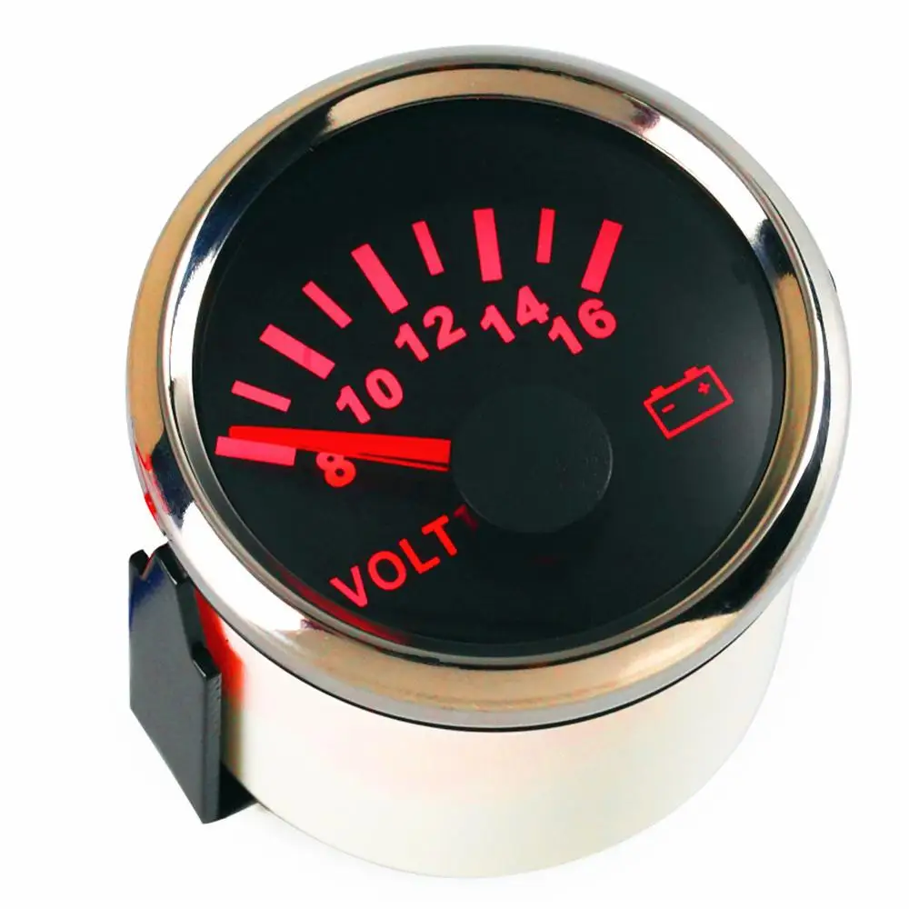 1 шт. 8-16 в указатель Тип вольт метров 52 мм Водонепроницаемые измерительные