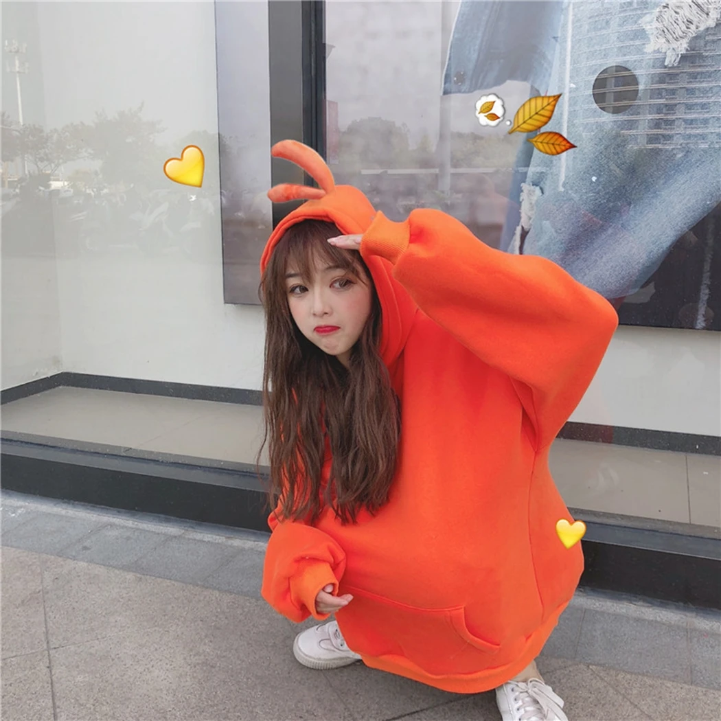 Милая желтая утка толстовки с капюшоном 2019 Новый аккуратный студенческий