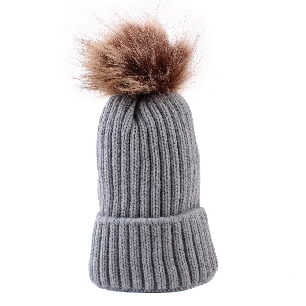 Newborn Hat Cute Baby Boys Girls Winter Keep Warn Cap Kids Hats Knitted Wool Hemming Fit For 0-36 Months Caps L3 | Детская одежда и