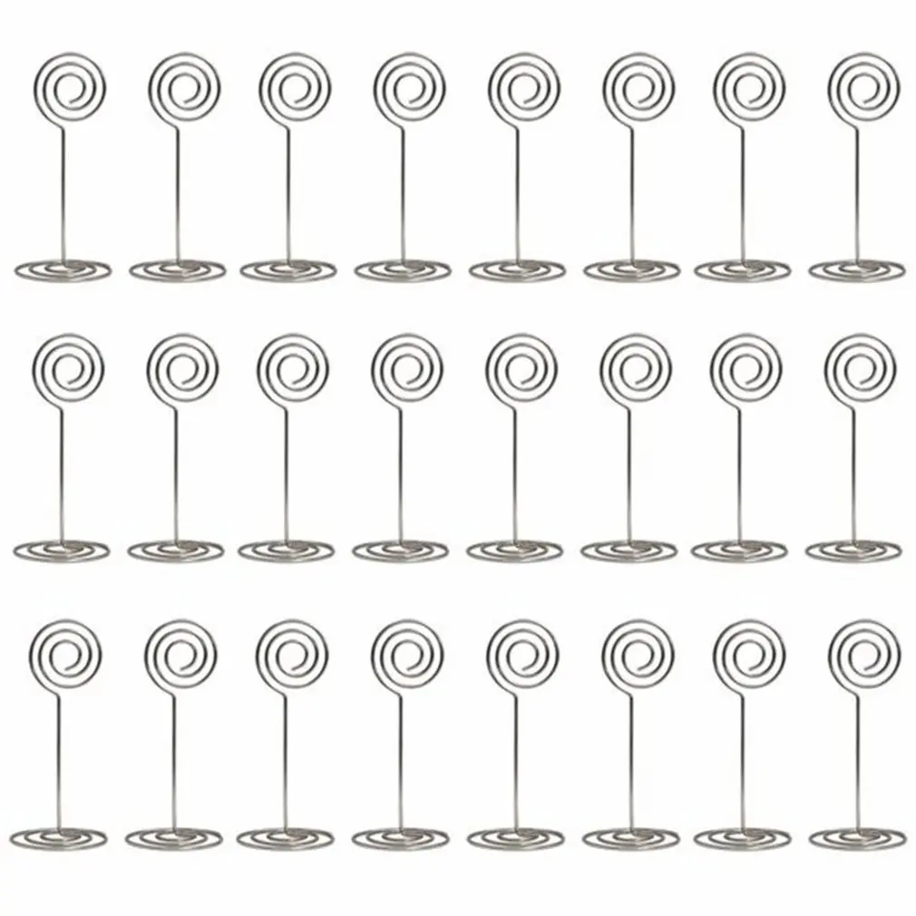 

Place Card Holder Metallic Table Number Stand Paper Clamp Romantic Photo Clip Desktop Decoration Message Place Card Holder