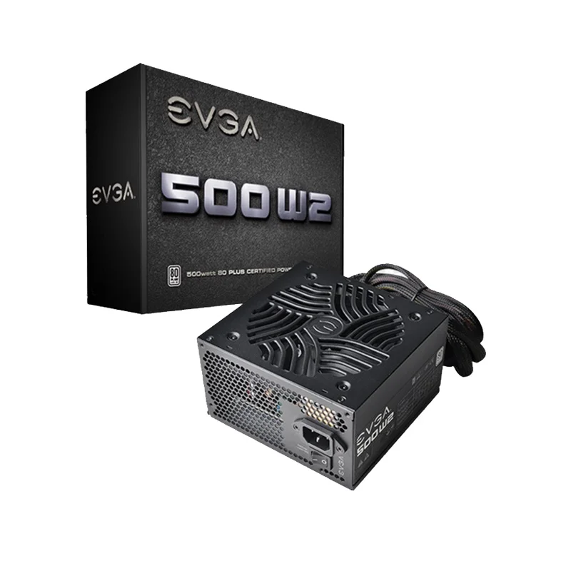 

EVGA 500W2 80+ White Certified PSU Continuous Power 120mm Ultra Quiet Cooling Fan ATX 12V V2.3/EPS Active PFC Power Supply