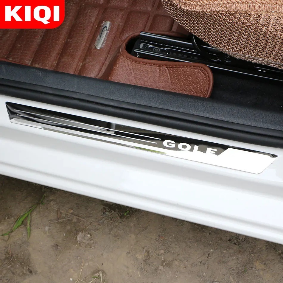 

2023 Stainless Steel 4Pcs/Set Car Door Sill Scuff Plate Welcome Pedal Trim Fit for Volkswagen VW Golf 6 7 MK6 MK7 2008 - 2019