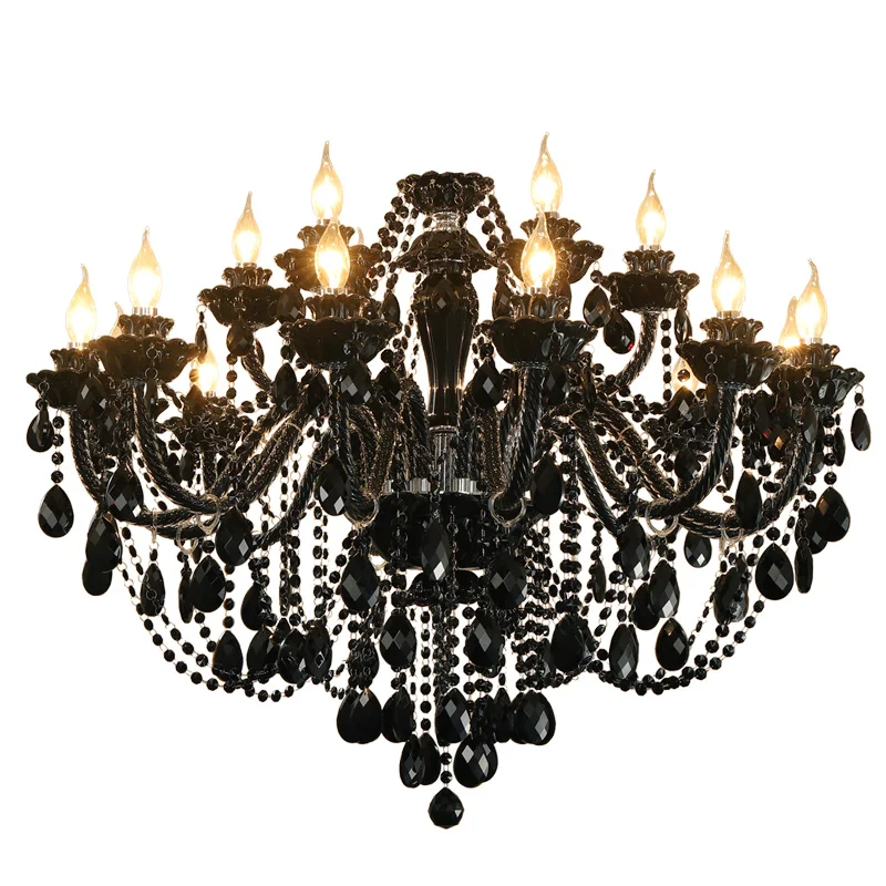 

Black Chandelier Living Room Crystal Chandelier Light Dining Room Bedroom Hanging Lamp Villa Hotel Clothing Store LED Chandelier