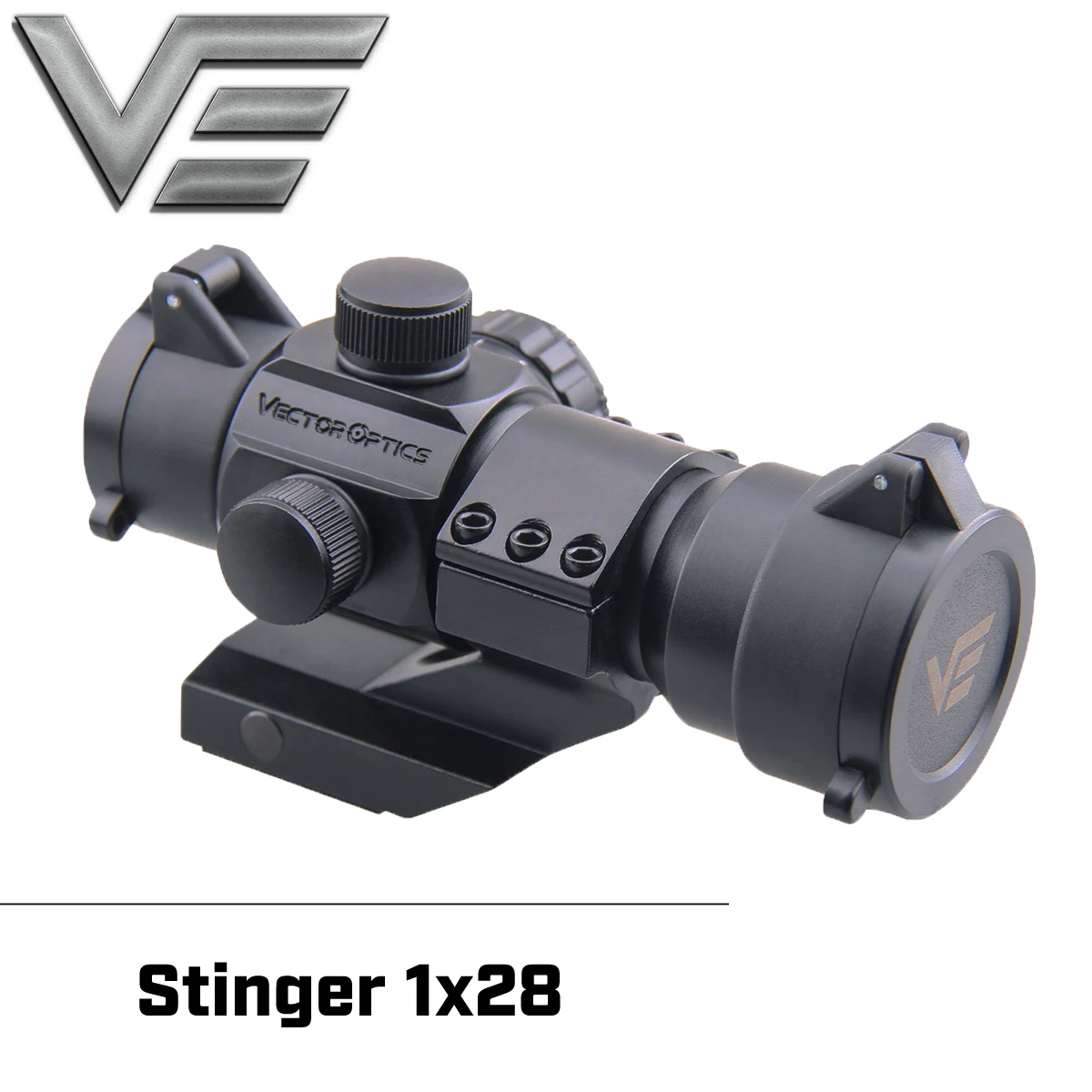 Векторная Оптика Stinger 1x28 AR15 M4 Reflex Red Green Dot прицел с консольным креплением Weaver