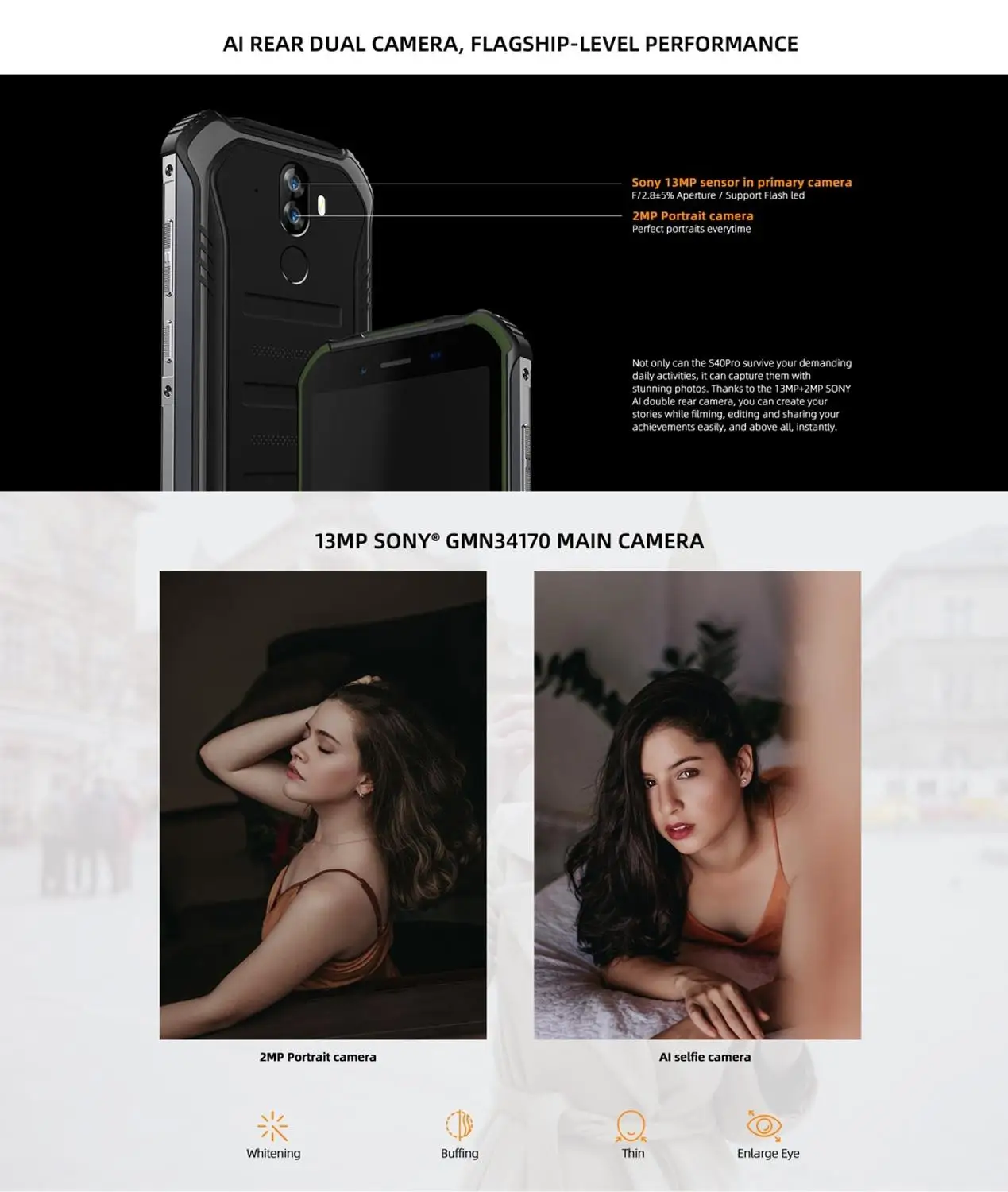 DOOGEE S40 Pro смартфон с 5 5-дюймовым дисплеем восьмиядерным процессором MTK6762D ОЗУ 4 Гб