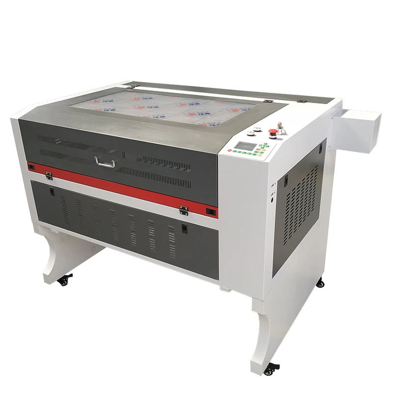 

JIN ZHI YIN 9060 laser engraver 60w 80w 100w Reci laser engraving cutting machine Ruida 6442s 6445G controller front to back