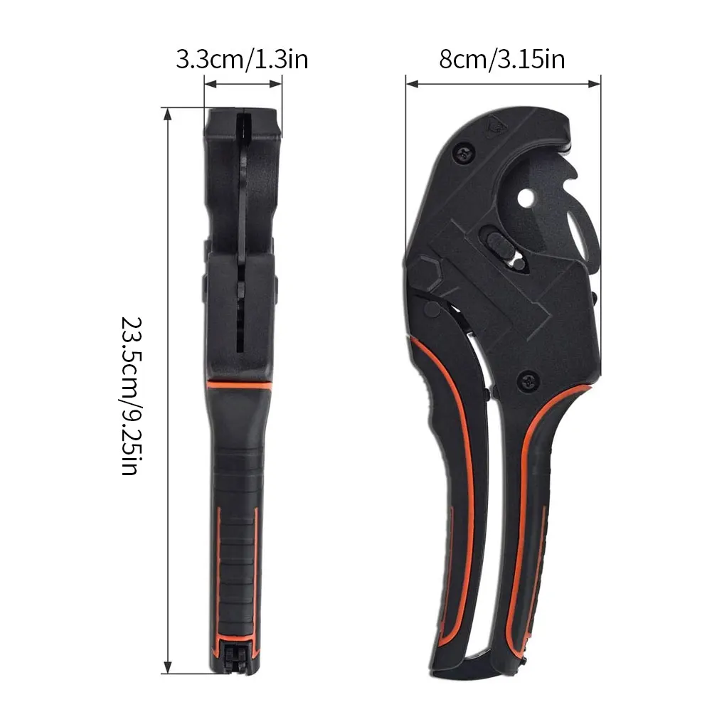 

Plastic Pipe Shear Ratchet Automatic Locking 42mm PVC PPR PE Rubber Tubing Stripper Pipe Cutter Hose Cutting Hand Tools