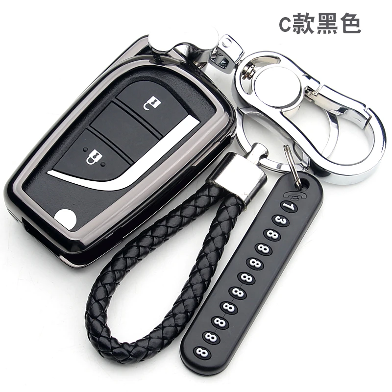 Чехол из цинкового сплава для Toyota Auris Corolla Avensis Verso Yaris Aygo Scion TC IM 2015 2016 | Чехлы ключей