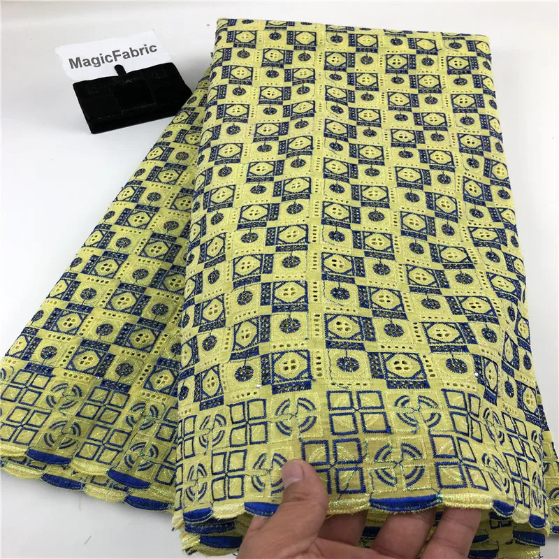 

2019 African Cotton Voile Lace Fabric High Quality Nigerian Swiss Voile Lace Material African Swiss Dry Lace For Men COL008