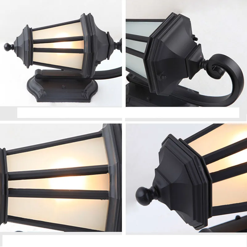 Европейская креативная наружная простая настенная лампа восьмиугольник классической комнаты, водонепроницаемые лампы для двора, балкона, прохода.