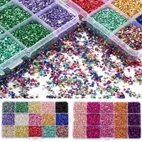 15 grid 300g mix color glass metal crushed stones silicone resin fillings kit for diy epoxy resin mold nail art decoration set