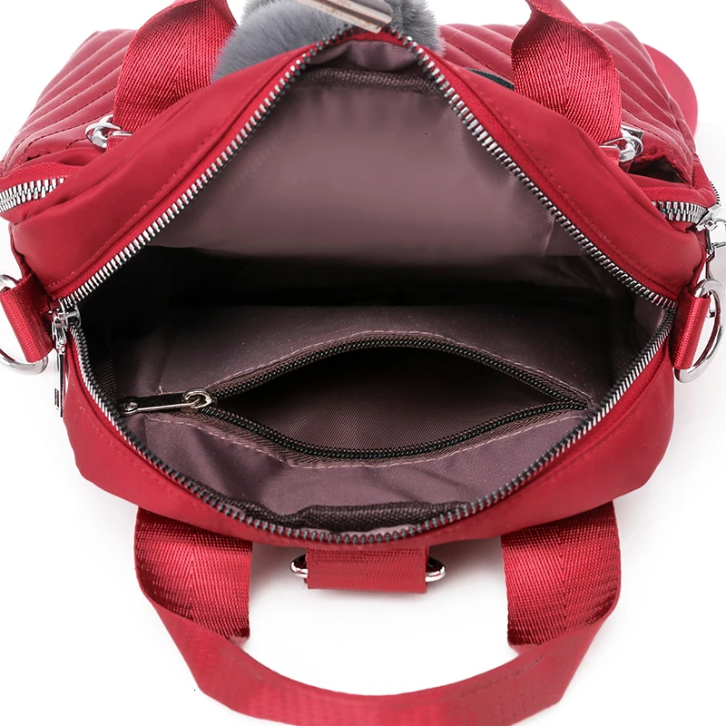 Women Backpack Female Hairball New Shoulder Bag Multi-purpose Casual Fashion Ladies Small Backpack Travel Bag For Girls Backpack