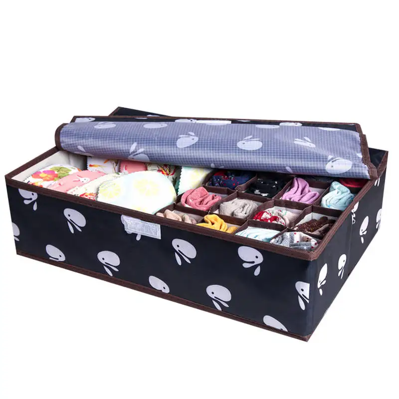 Моющийся ящик для хранения нижнего белья из ткани Оксфорд складной органайзер