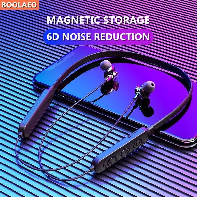 Bluetooth 5 0 беспроводная гарнитура магнитные наушники с шейным ремешком спортивные