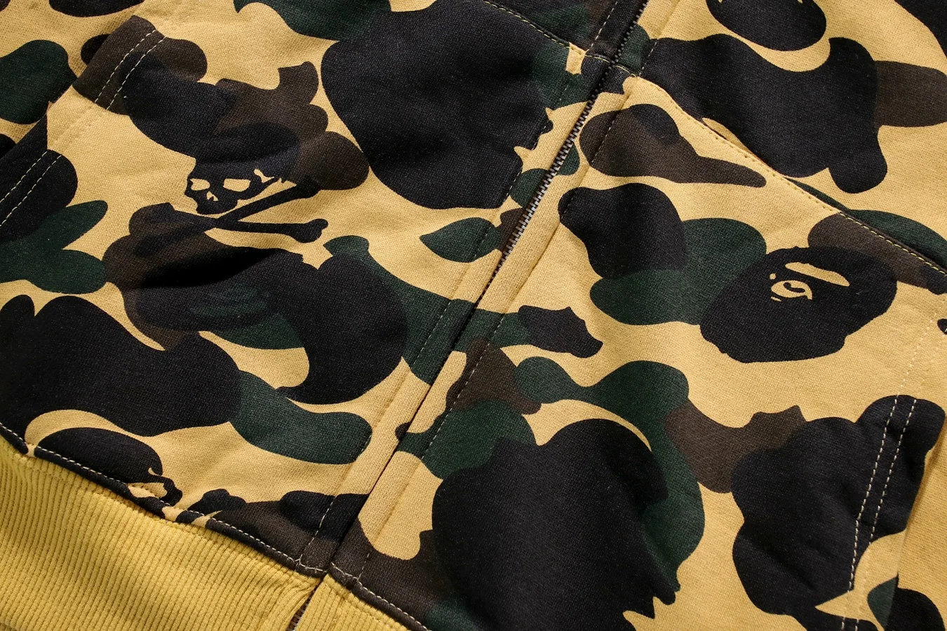 

Bape Hoodies Winter Teenagers Casual Camouflage Fleece-lined Double Hood Coat Harajuku Streetwear Oversized Men Clothing