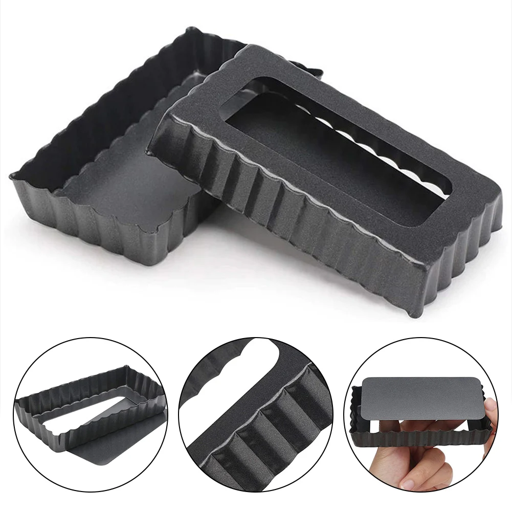 

Non-Stick Pie Pizza Pan Molds Cake Square Mould Removable Bottom 4 Inch Mini Tart Pans Bakeware Tray Pan Kitchen Tools