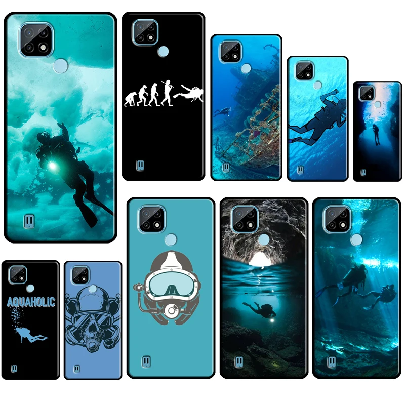 Чехол для дайвинга с аквалангом OnePlus 9 10 Pro 8T Nord2 9R чехол OPPO Realme 8 8i 9i C21 GT Neo2 Master -
