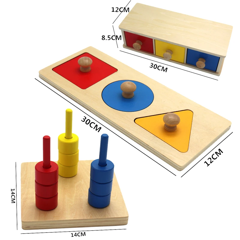 

Montessori Games Baby Wooden Toys Box Wood Products Kids Sensory Learning Shape Color Educational Toys Infants Birthday Gifts