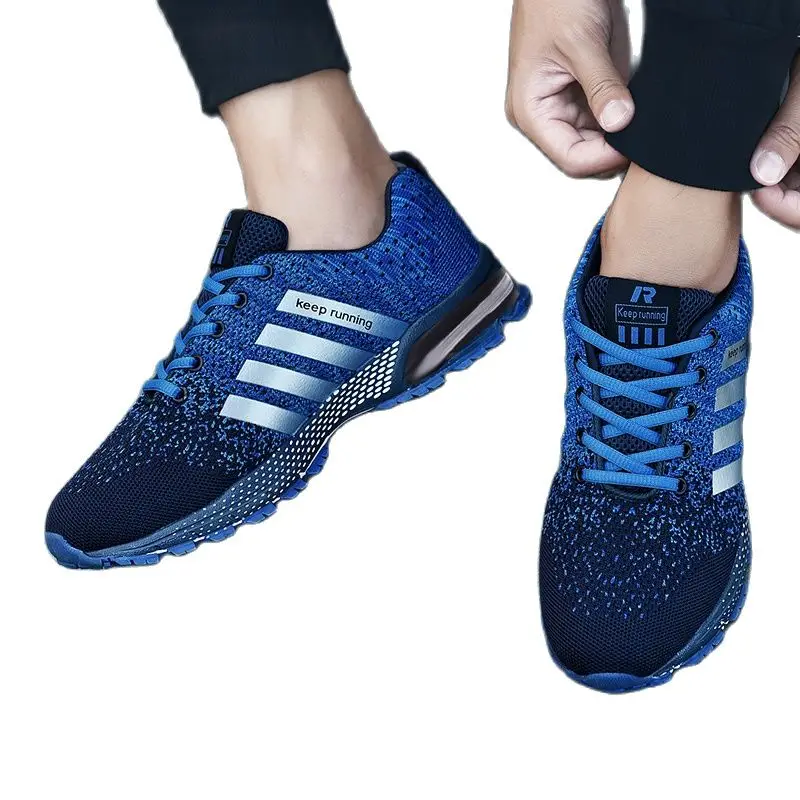 

2021 Fashion Men's Shoes Portable Breathable Running Shoes 46 Large Size Sneakers Comfortable Walking Jogging Casual chaussures