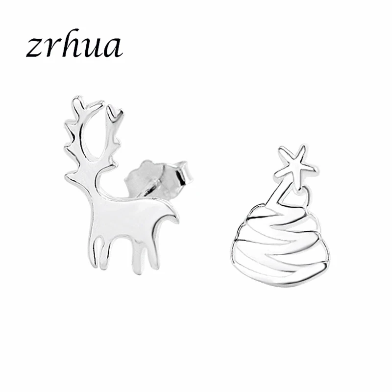 sheep ZRHUA, новинка 925, серебряные милые элегантные серьги-гвоздики для женщин и девушек, маленькие подарки, горячая Распродажа, 925, ювелирное изделие с штампом, женские серьги для вечеринки - Окраска металла: sheep