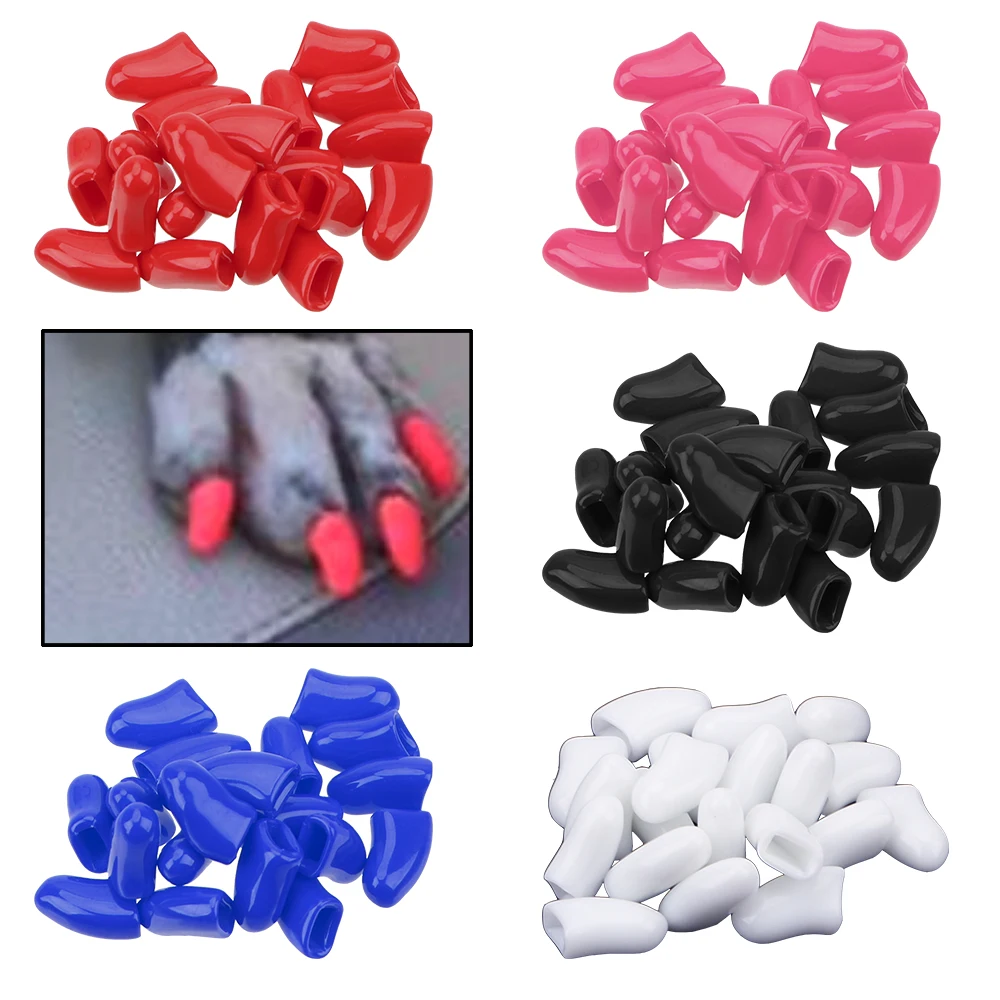 

Силиконовые колпачки для ногтей, 20 цветов, клей и аппликатор