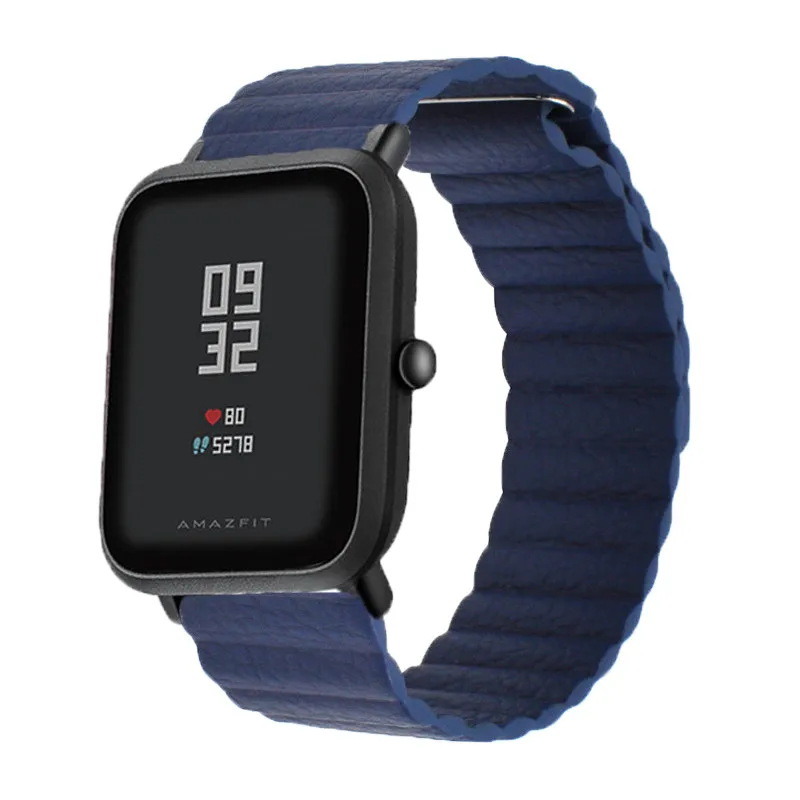 Кожаный браслет для Xiaomi Huami Amazfit Bip U S PRO ремешок смарт часов GTS gts2e gts 2