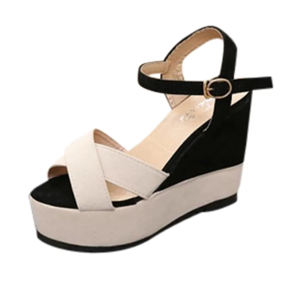 SAGACE/женские босоножки Летние разноцветные на танкетке с открытым носком и