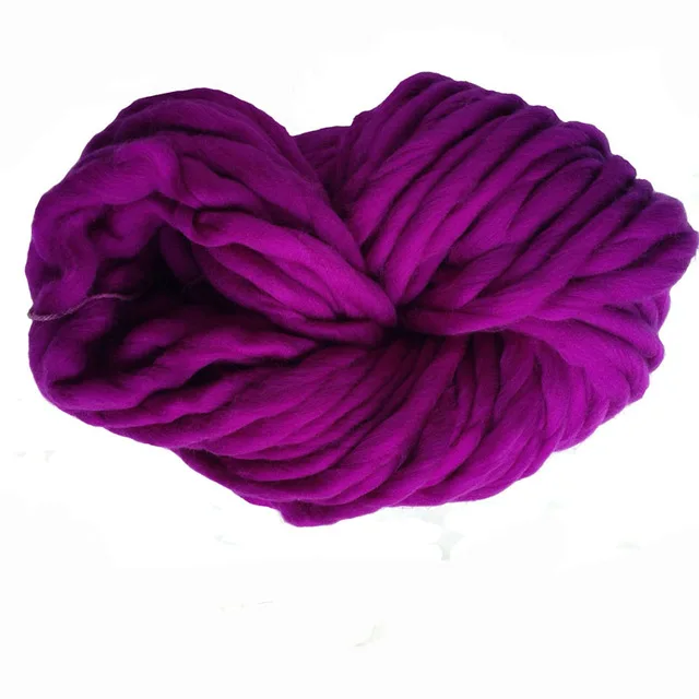 purple Супер крупная пряжа шерсть смешанная рука вязание одеяло пряжа громоздкий ровинг для ручная вязка крючком одеяло s шапки свитера ковры - Цвет: purple