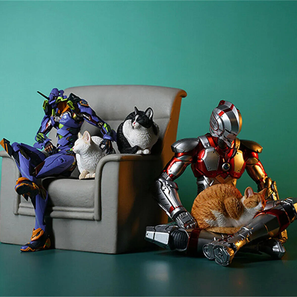 JXK-figura de gato perezoso 1/6, modelo de gato letargico 2,0, bonito Animal de Mascota, coleccionista, adornos de decoraci&oacute;n de Navidad, regalo para adultos y ni&ntilde;os-2